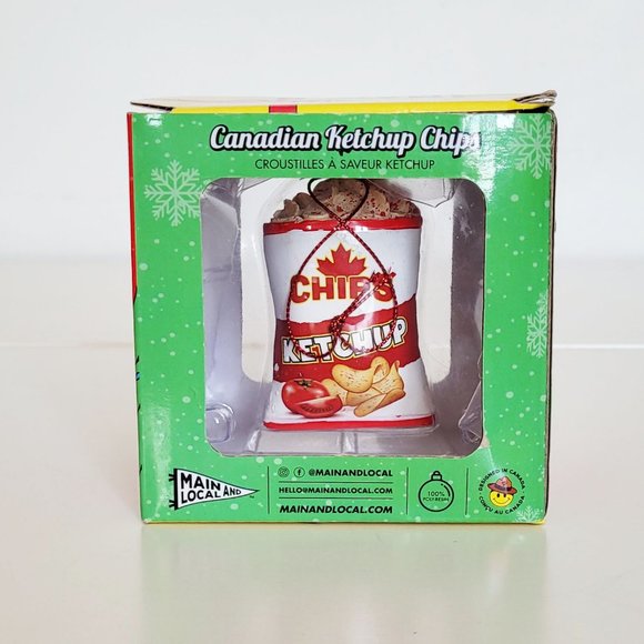 Main and Local Holiday Free Canadian Ketchup Chips Christmas Ornament By Main And Local